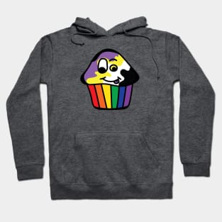 Nonbinary Pride Rainbow Cupcake Hoodie